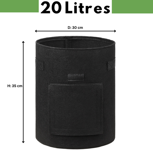 Fabric Grow Bag 1.5Gallon, 2 Gallon, 7 Gallon, 10 Gallon