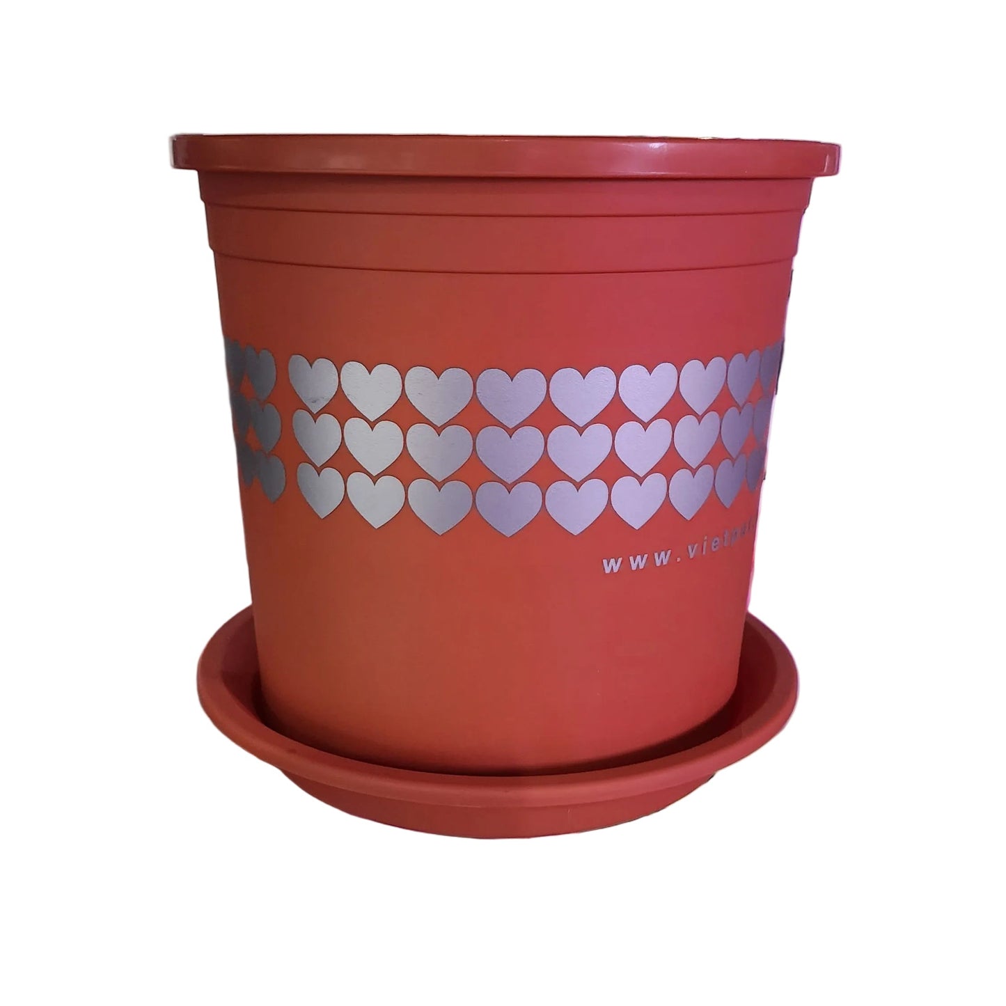 Pot with heart shape design