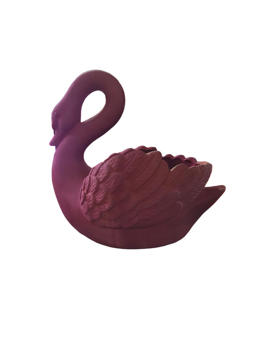 Swan Clay Pot