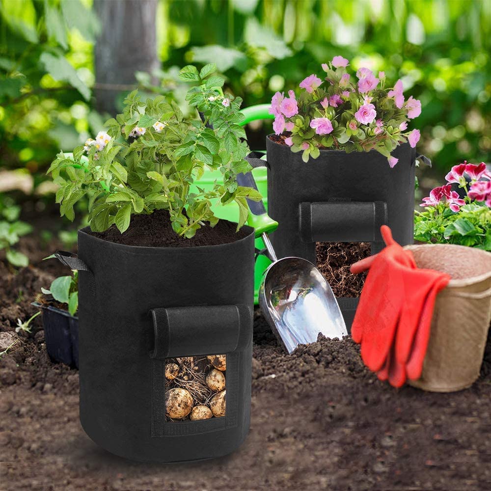 Plant Growth Bag 4/7/10 Gallon for Home Garden Potato greenhouse Veget -  SmarteLiving