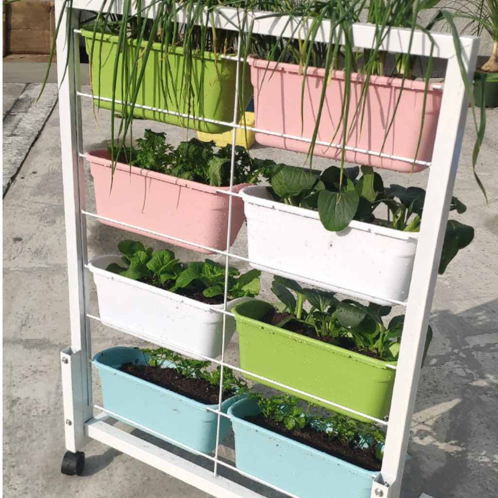 Vertical Garden 4 Tier Movable 8 Planters