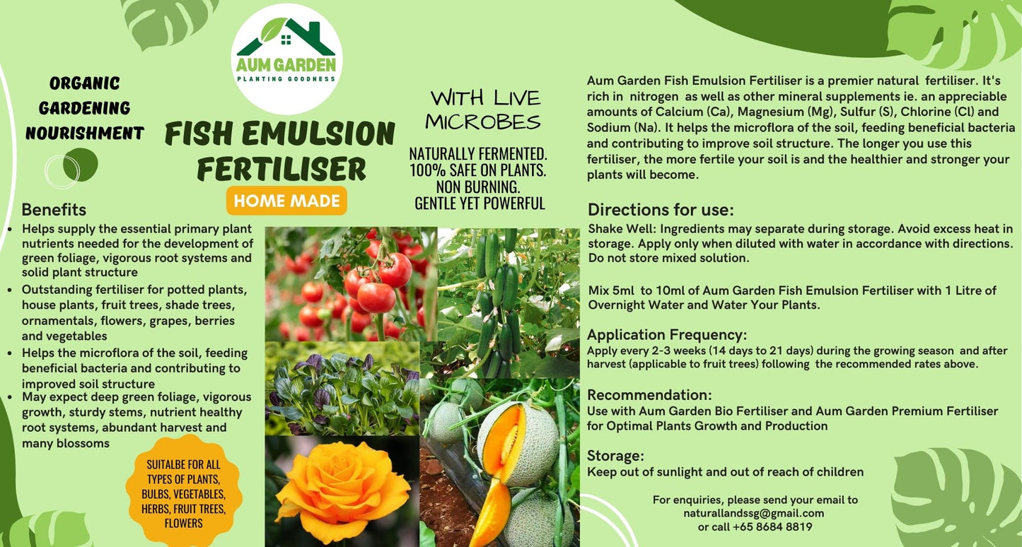 All Natural Fish Emulsion Fertiliser 1L