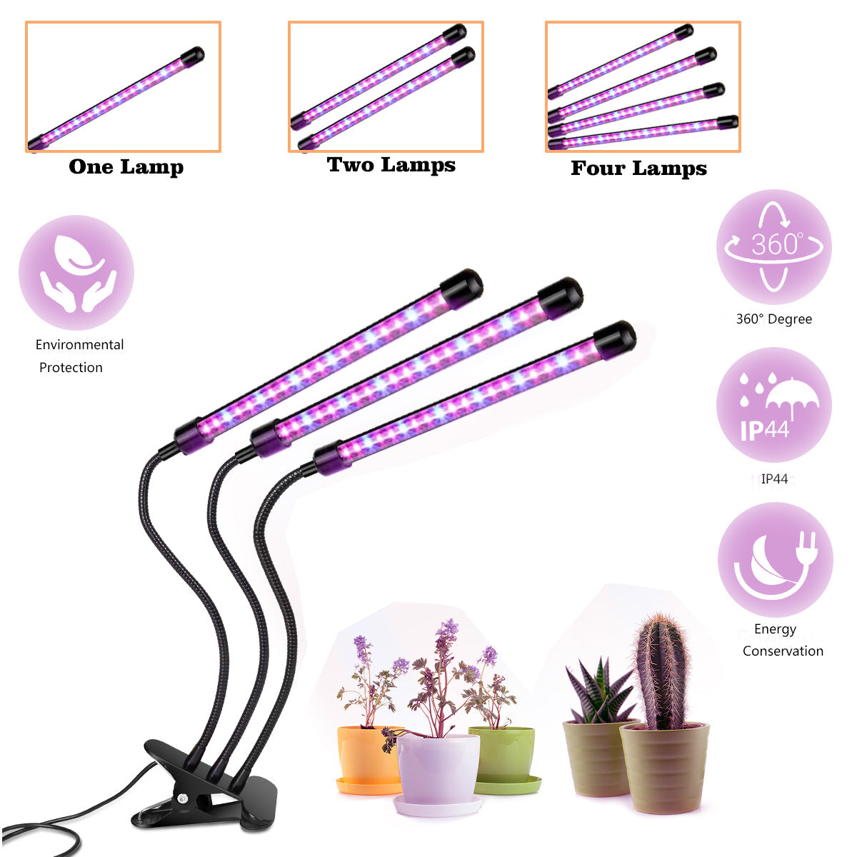 LED Grow Light 2 Tubes 20W